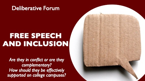 Free Speech and Inclusion Forum Slide.