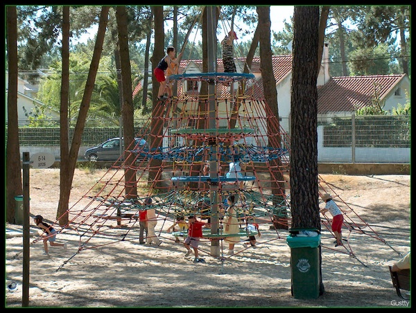 Children Playing on a playground.