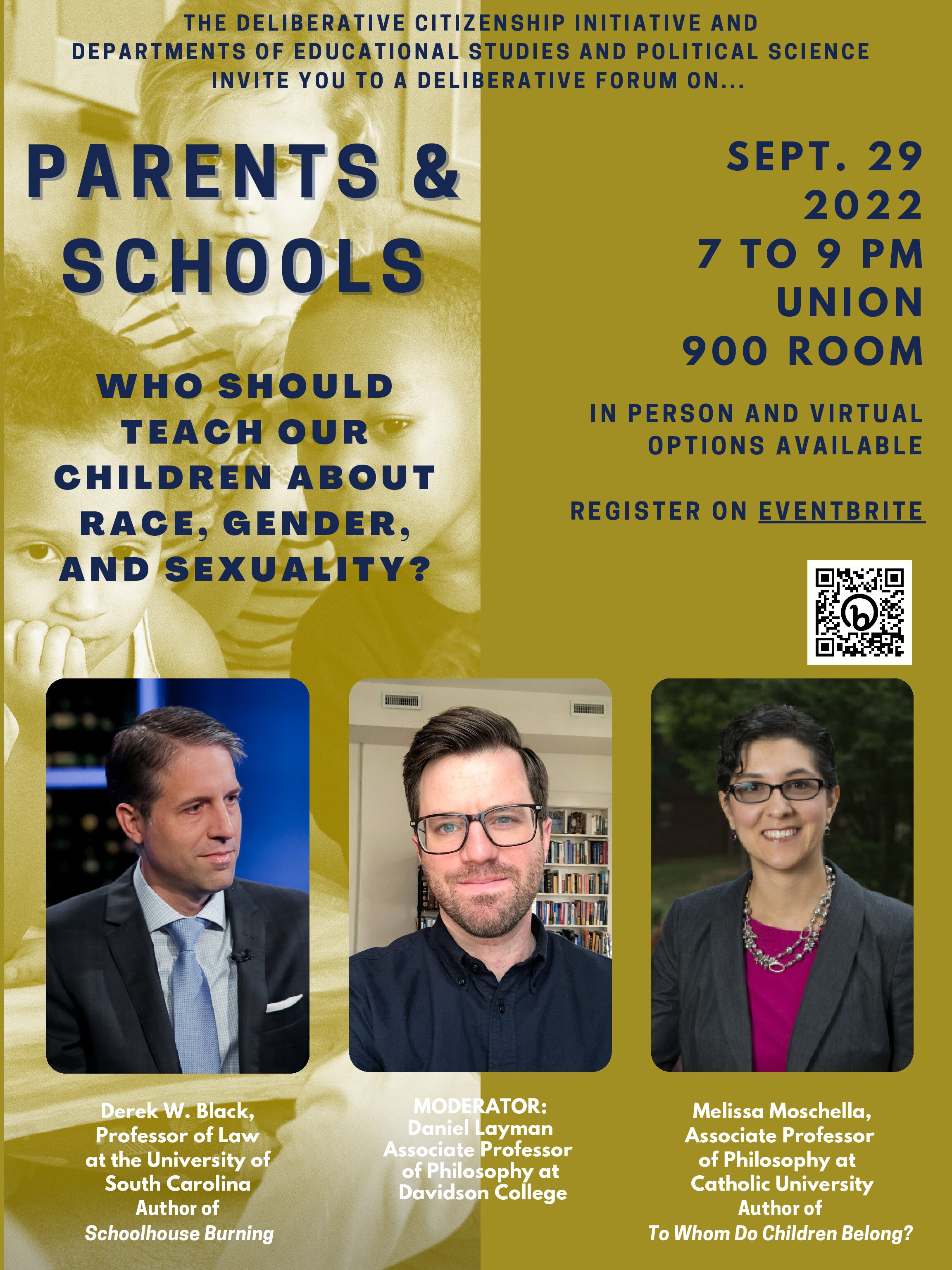 Upcoming Deliberative Forum on Parents and Schools: Who Should Teach Our Kids about Race, Gender, and Sexuality?