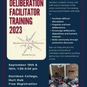 Deliberation Facilitator Training Program 2023 Flyer