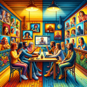 AI image of people deliberating at a table