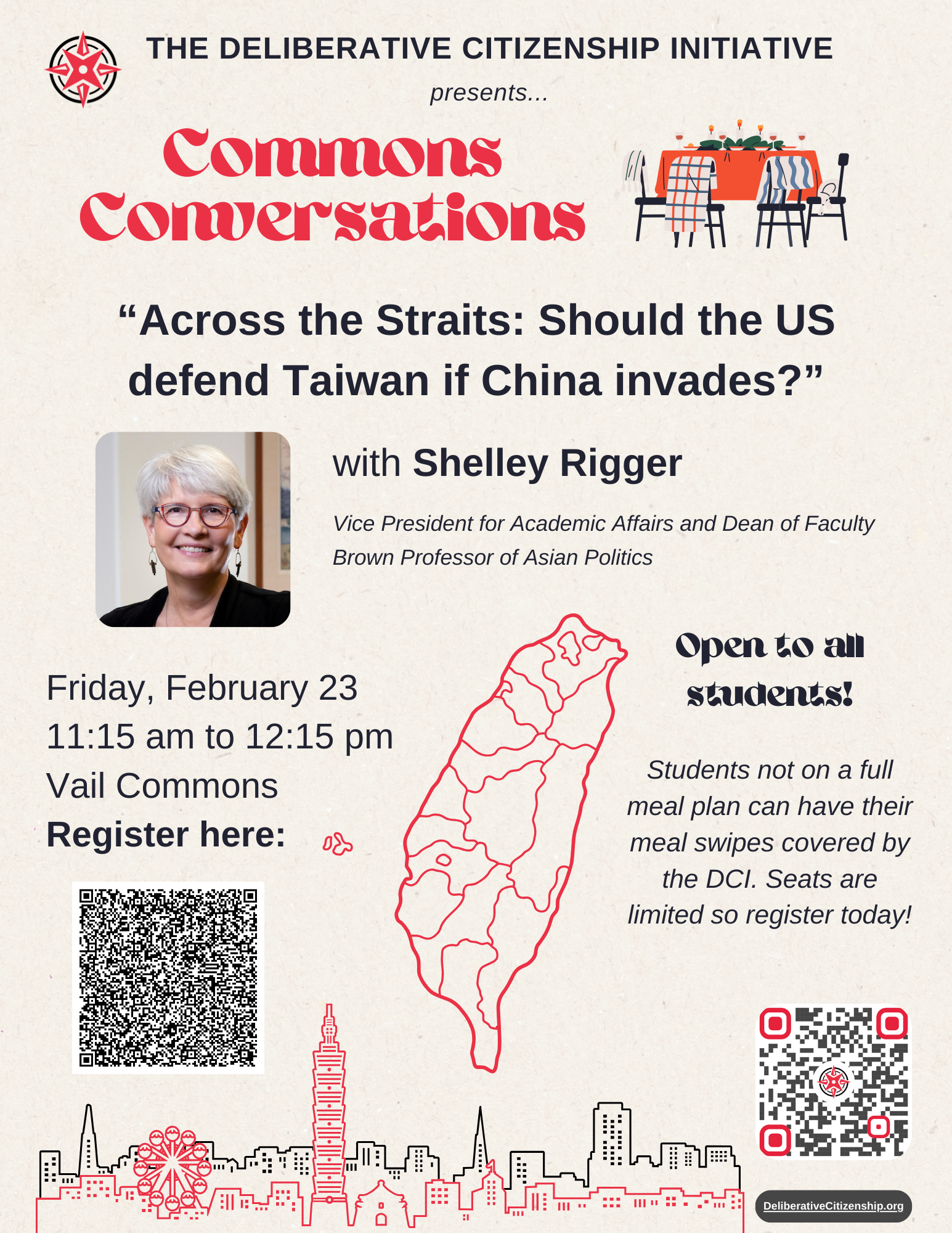 DCI Poster for Commons Conversation with Shelley Rigger