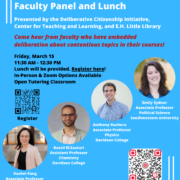 Deliberative Pedagogy Faculty Panel and Lunch Poster