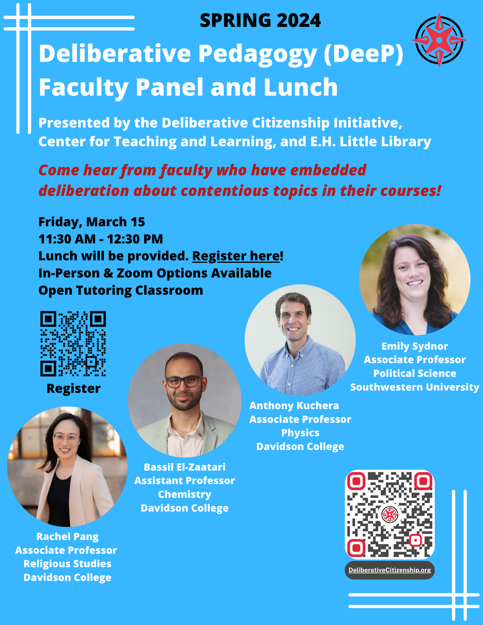 Deliberative Pedagogy Faculty Panel and Lunch Poster