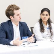 Arshi and Stephen at conference