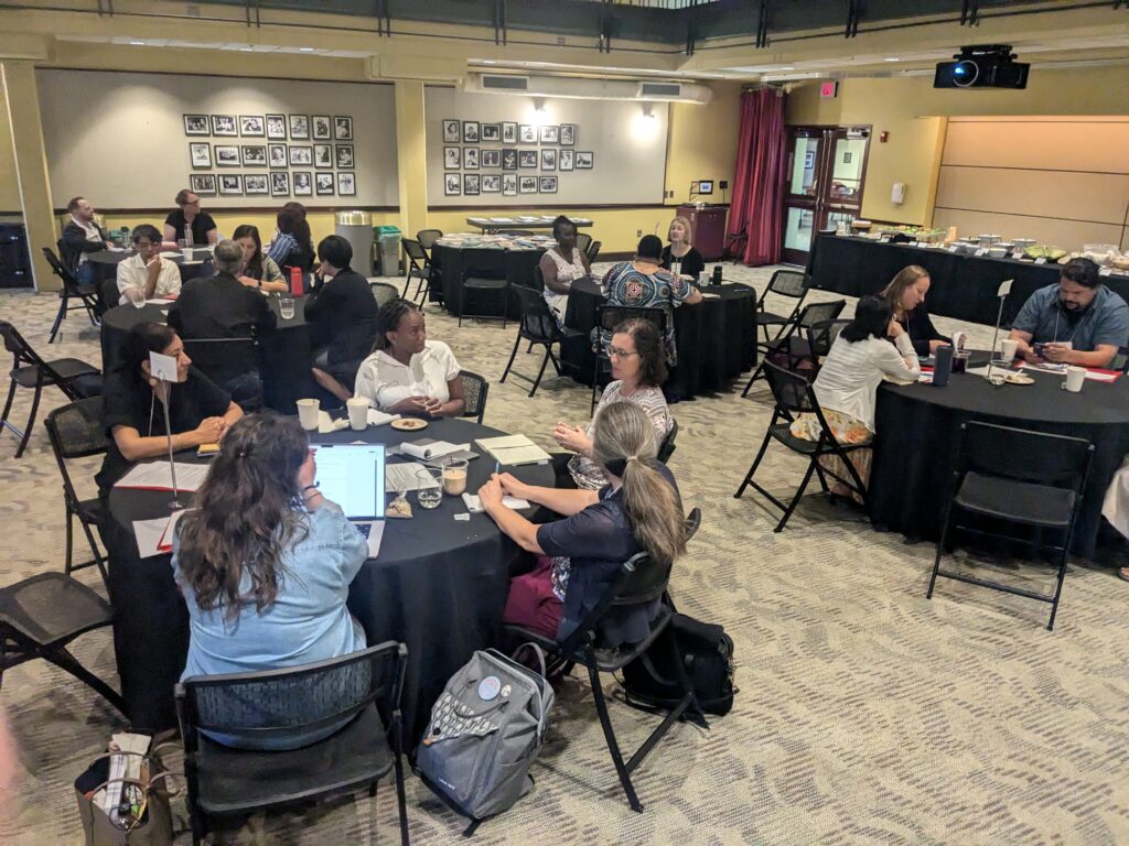 faculty meeting in tables