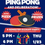 flyer for spring kickoff party.