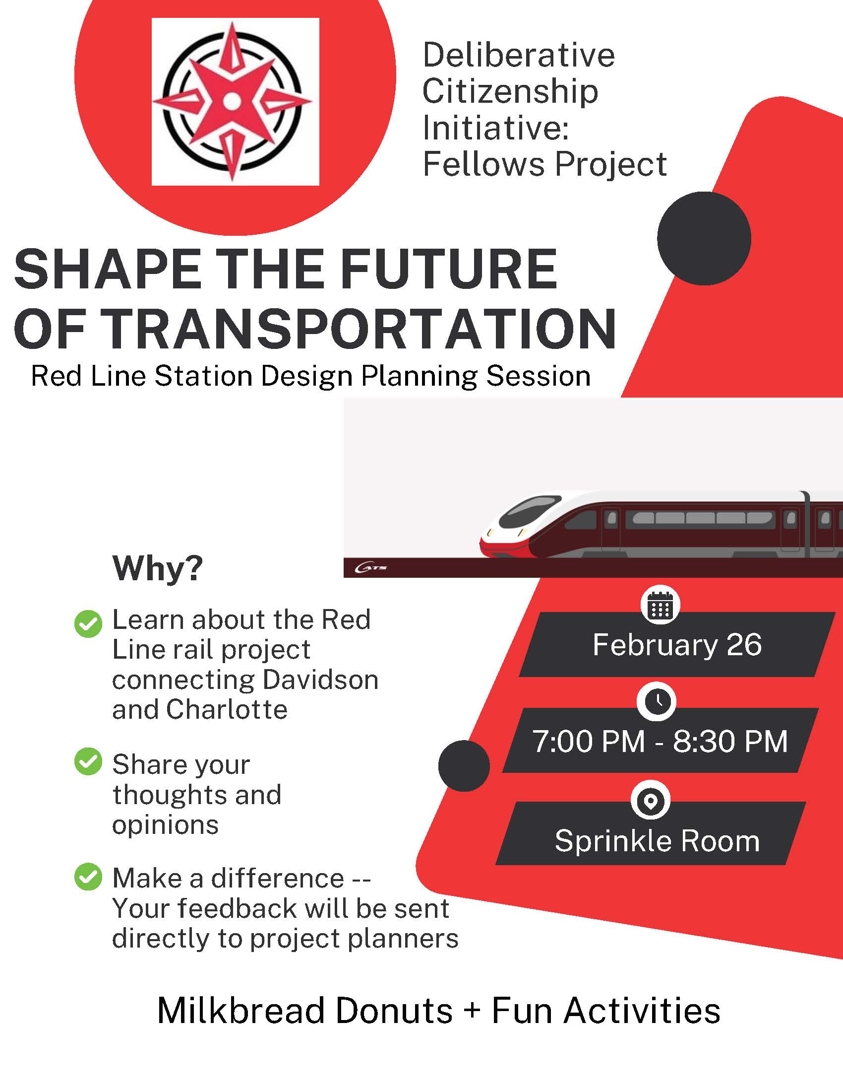 Flyer for Red Line Station Conversation.
