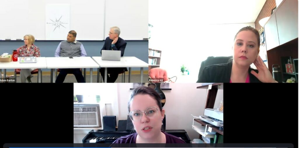 photo of in-person and virtual panelists