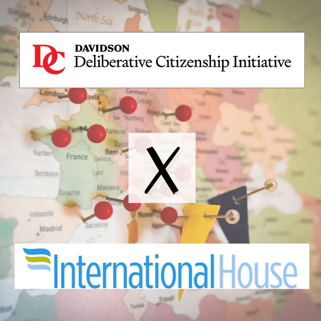 DCI x International House image with map of Europe in the background